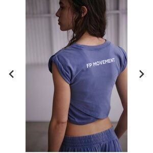 Free People Movement, Hot Shot Crossover Top,  Evergreen Logo, RARE COLORWAY!